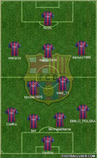 F.C. Barcelona 4-2-3-1 football formation