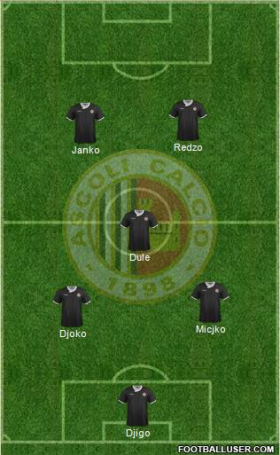 Ascoli 4-1-4-1 football formation