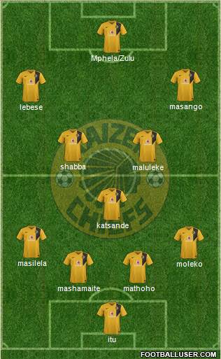 Kaizer Chiefs 4-1-2-3 football formation