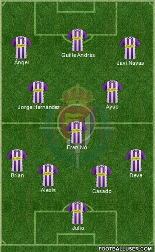 R. Valladolid C.F., S.A.D. 4-1-2-3 football formation