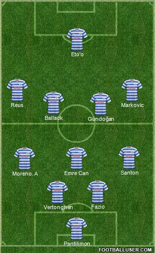 Queens Park Rangers 5-4-1 football formation