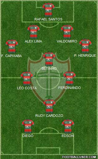 A Portuguesa D 4-4-2 football formation