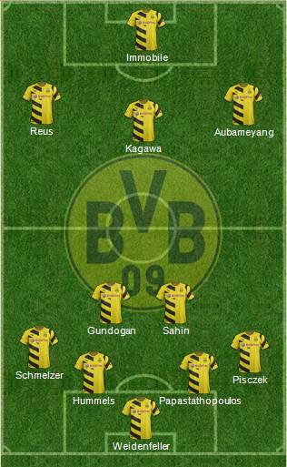 Borussia Dortmund 4-2-3-1 football formation