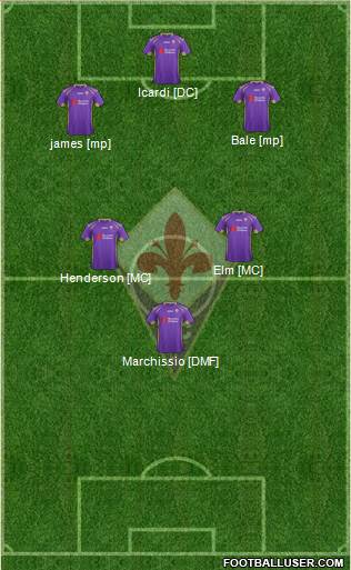 Fiorentina 3-5-1-1 football formation