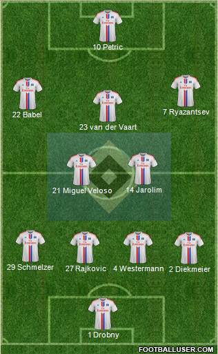 Hamburger SV 4-2-3-1 football formation