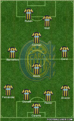 Rosario Central 4-2-1-3 football formation