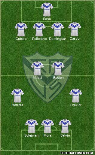 Vélez Sarsfield 4-1-3-2 football formation