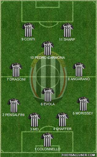 Esperia Viareggio 4-4-2 football formation
