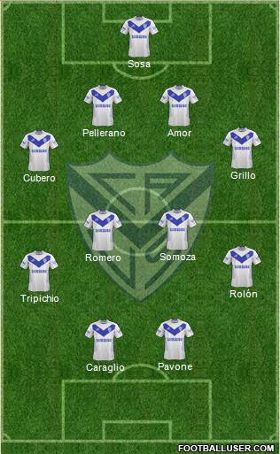 Vélez Sarsfield 3-5-1-1 football formation