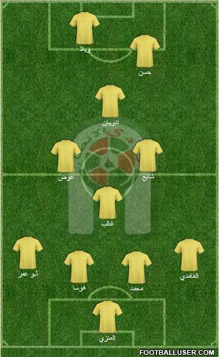 Al-Ansar (KSA) 4-3-1-2 football formation