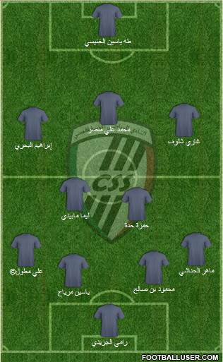 Club Sportif Sfaxien 4-5-1 football formation