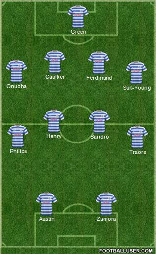 Queens Park Rangers 4-4-2 football formation