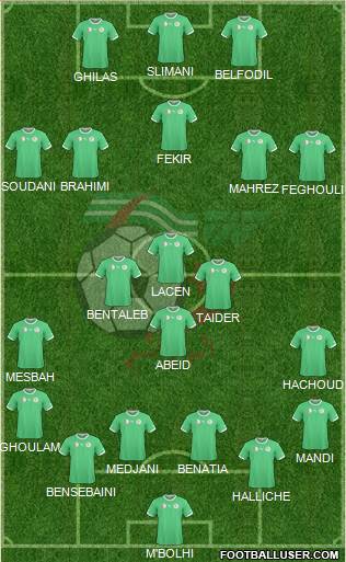 Algeria 4-4-1-1 football formation