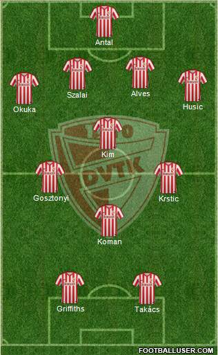 Diósgyõri VTK 4-1-3-2 football formation