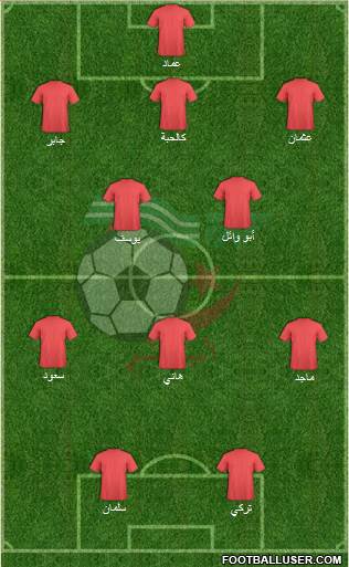 Algeria 3-5-2 football formation
