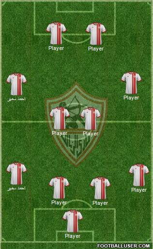 Zamalek Sporting Club 4-2-4 football formation