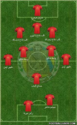 Haras El-Hodoud 3-4-1-2 football formation