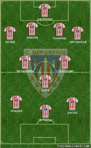 C.D. Lugo 4-3-3 football formation