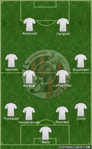 FC Molenbeek Brussels 4-4-2 football formation