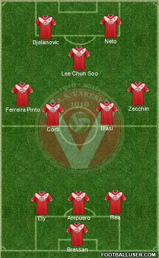 Varese 3-4-1-2 football formation