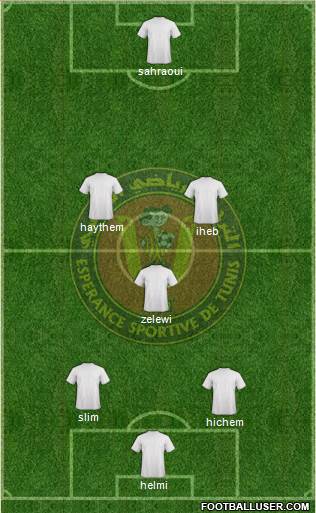 Espérance Sportive de Tunis 5-3-2 football formation