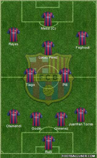 F.C. Barcelona 4-5-1 football formation