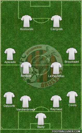 FC Molenbeek Brussels 4-4-2 football formation