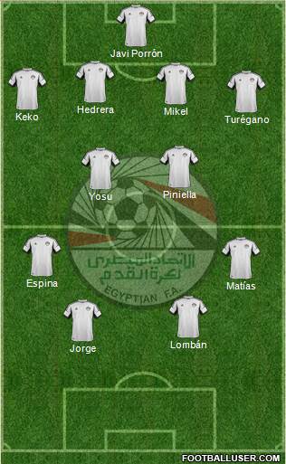 Egypt 4-4-2 football formation