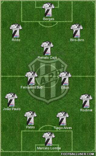 AA Ponte Preta 4-3-3 football formation