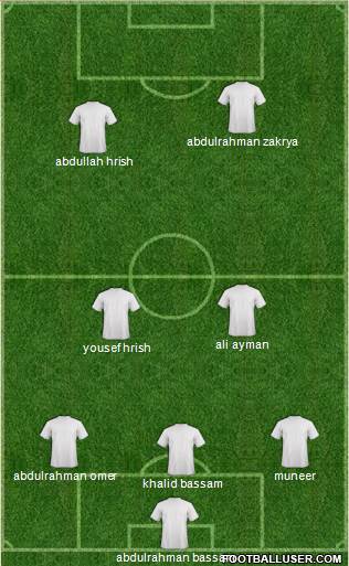 U.A.E. 5-4-1 football formation