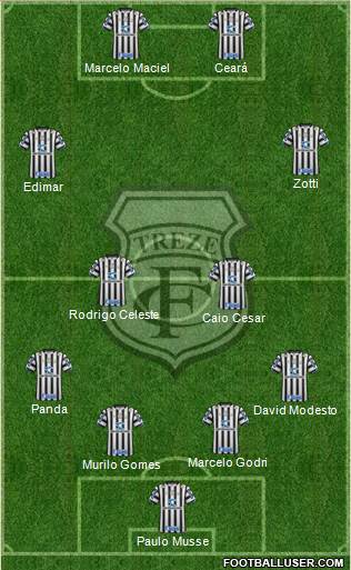 Treze FC 4-4-2 football formation