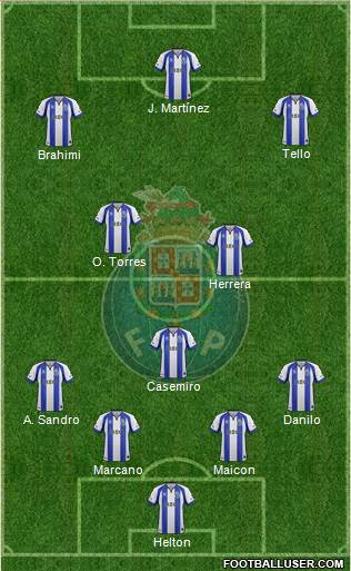 Futebol Clube do Porto - SAD 4-1-2-3 football formation