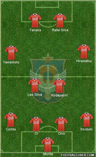 Albirex Niigata 4-2-2-2 football formation
