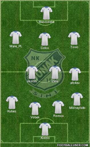 NK Junak 3-5-2 football formation