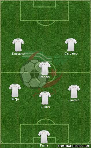 Algeria 4-1-3-2 football formation