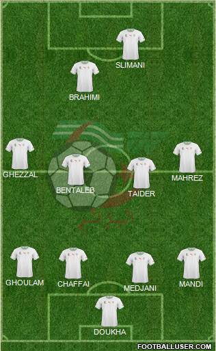 Algeria 4-4-1-1 football formation