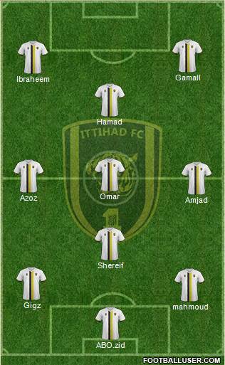 Al-Ittihad (KSA) 3-4-3 football formation