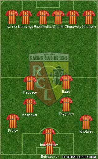 Racing Club de Lens 5-3-2 football formation