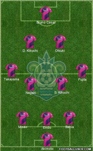 Shonan Bellmare 3-4-2-1 football formation