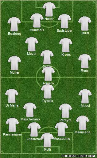 Dream Team 4-4-2 football formation