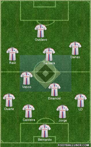 Hamburger SV 4-2-3-1 football formation