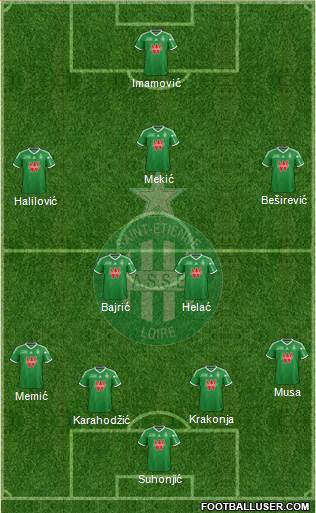 A.S. Saint-Etienne 4-5-1 football formation