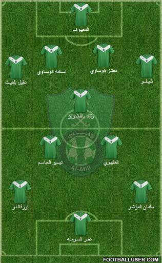 Al-Ahli (KSA) 4-1-4-1 football formation