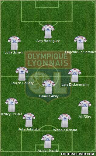 Olympique Lyonnais 4-3-2-1 football formation