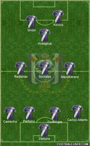 RSC Anderlecht 4-1-2-3 football formation