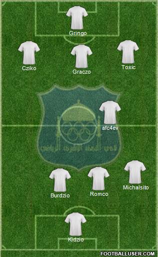 Najaf Sports Club 4-1-4-1 football formation