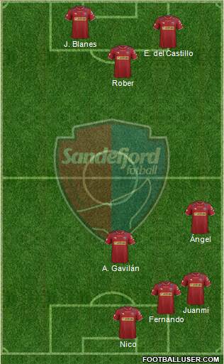 Sandefjord Fotball 3-5-1-1 football formation