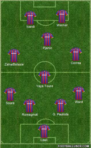 Crystal Palace 4-3-1-2 football formation