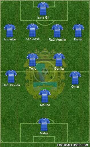 C.F. Fuenlabrada 4-4-1-1 football formation