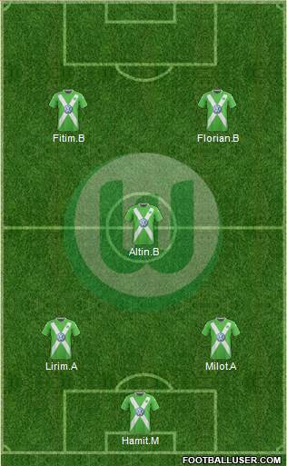 VfL Wolfsburg 3-5-1-1 football formation
